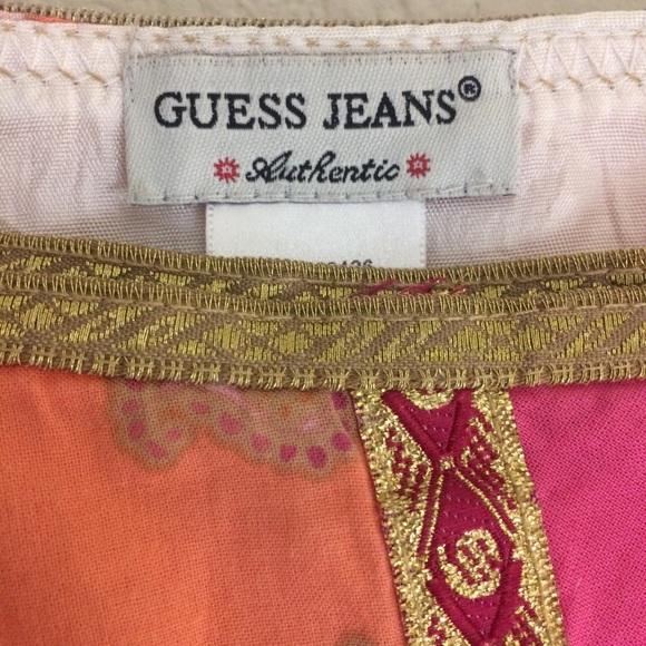Guess Jeans Paisley Patchwork Wrap Skirt Size Sm - Picture 4 of 8